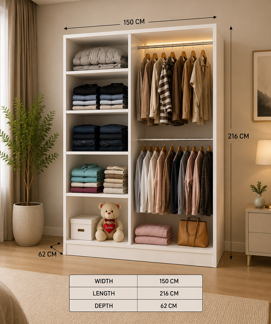 VENICE WARDROBE 150cm/180cm/203cm - Image 6