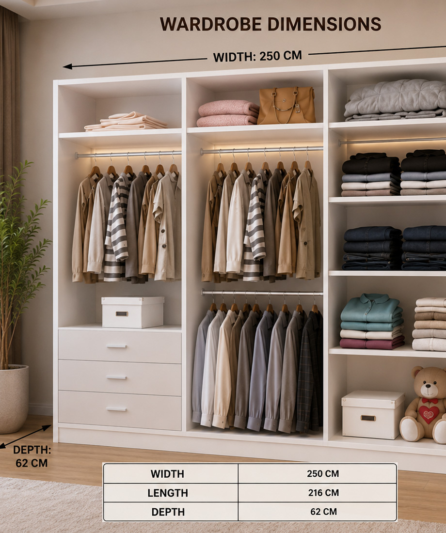 OSLO WARDROBE 150cm/180cm/203cm/250cm - Image 21