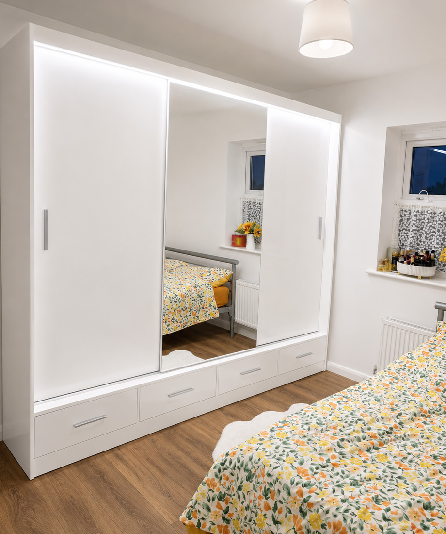FLORENCE 205CM & 256 GLOSSY WARDROBE - Image 5