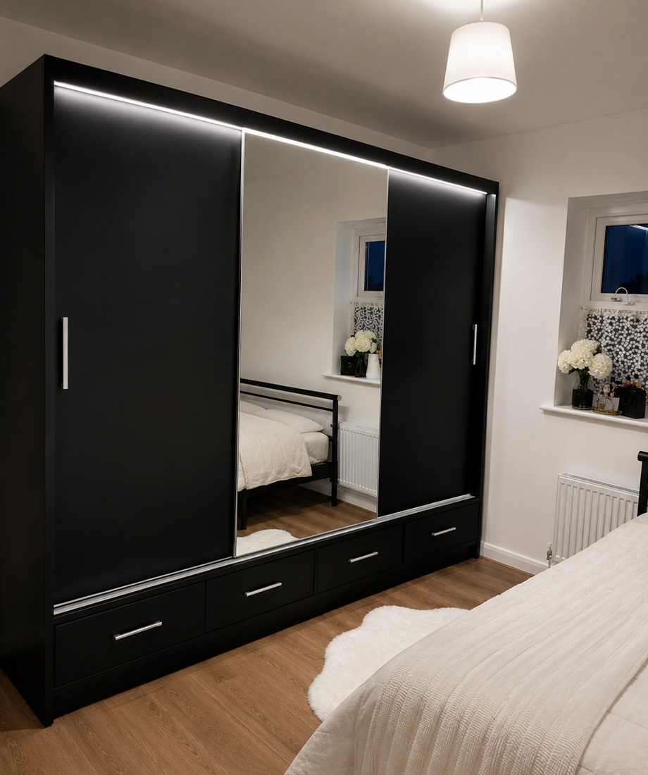 FLORENCE 205CM & 256 GLOSSY WARDROBE - Image 6